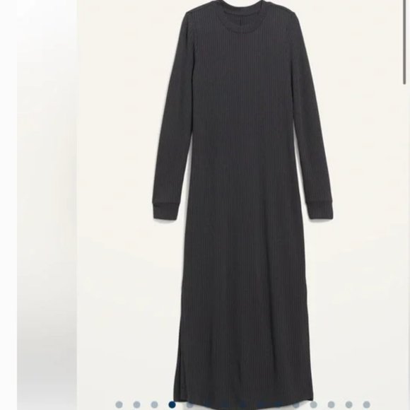Old Navy Women Plus Rib Knit maxi dress, Long Sleeves, Slits on the side, SZ 4X - Picture 2 of 5